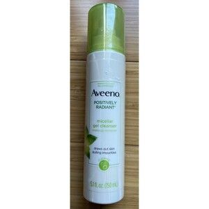 Aveeno Positively Radiant Hydrating Micellar Gel Face Wash Full Size New Sealed